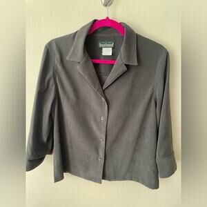 Olive Green Harve Benard Cropped Blazer Size 8P